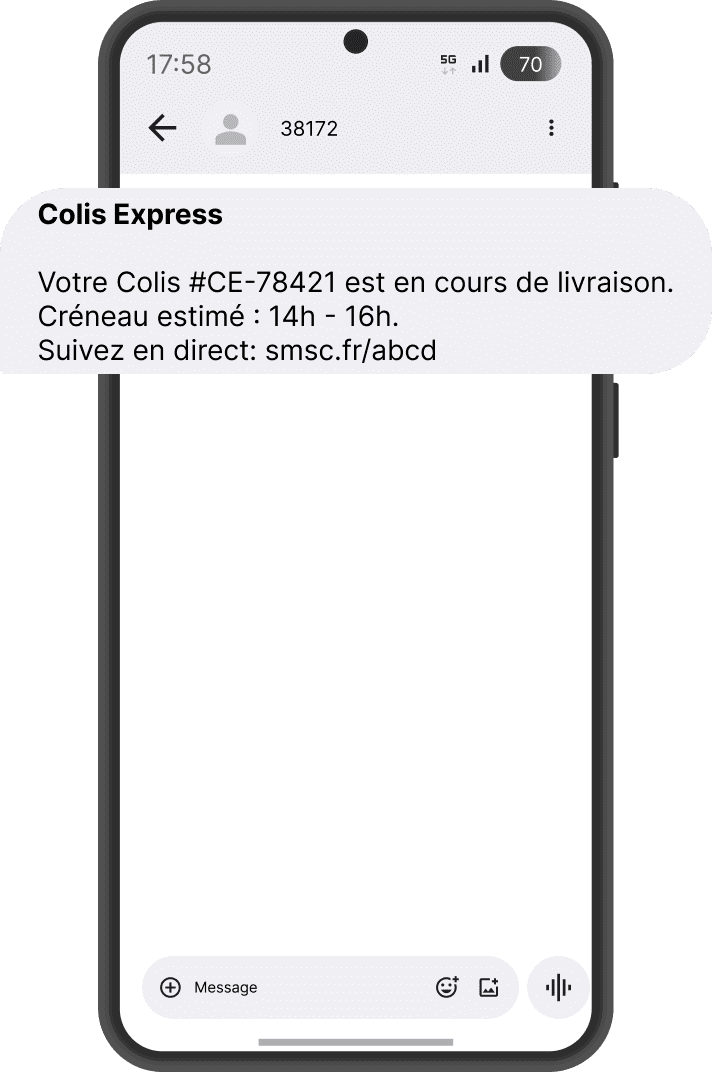 Smartphone SMS Transactionnel 1